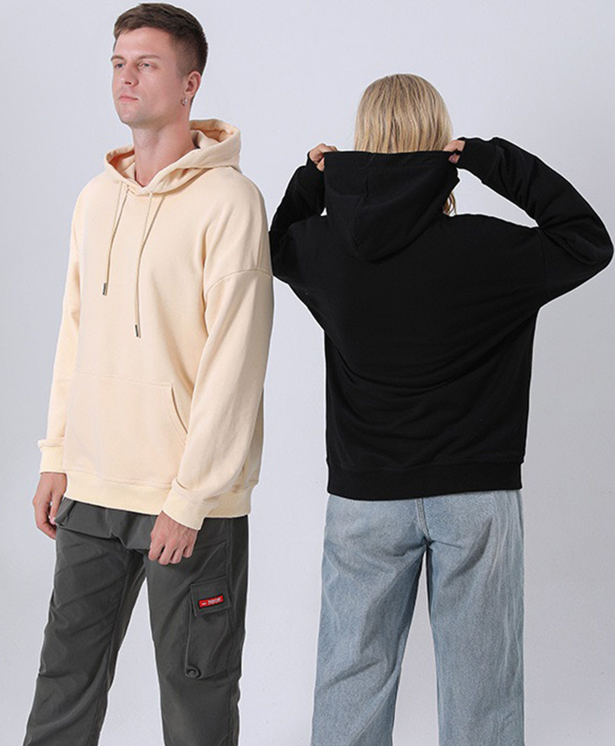 #03055 Custom Unisex Drop shoulder Hoodies 25