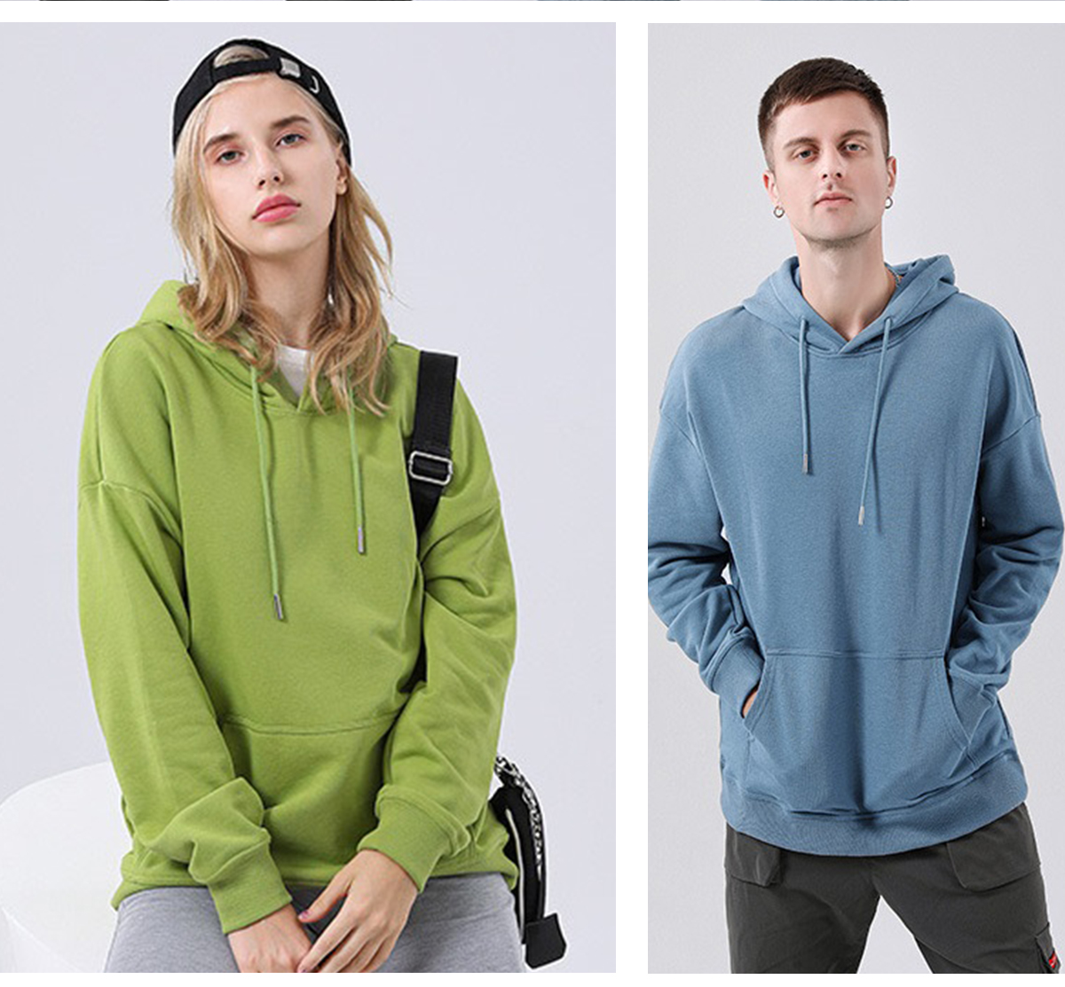 #03055 Custom Unisex Drop shoulder Hoodies 27