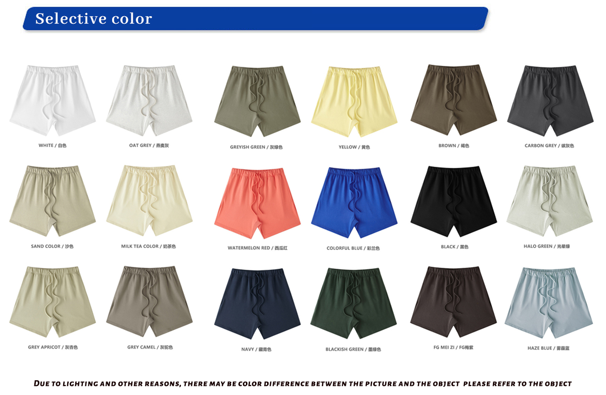 #S3020 Thick 425GSM Basic Loose Fit Unisex Shorts 9