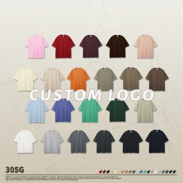 #AR005 Thick 305G Cotton Oversized Blank T-Shirt 2