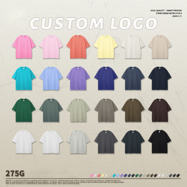 #AR003 Cotton 275G Oversized Blank T-Shirt 2