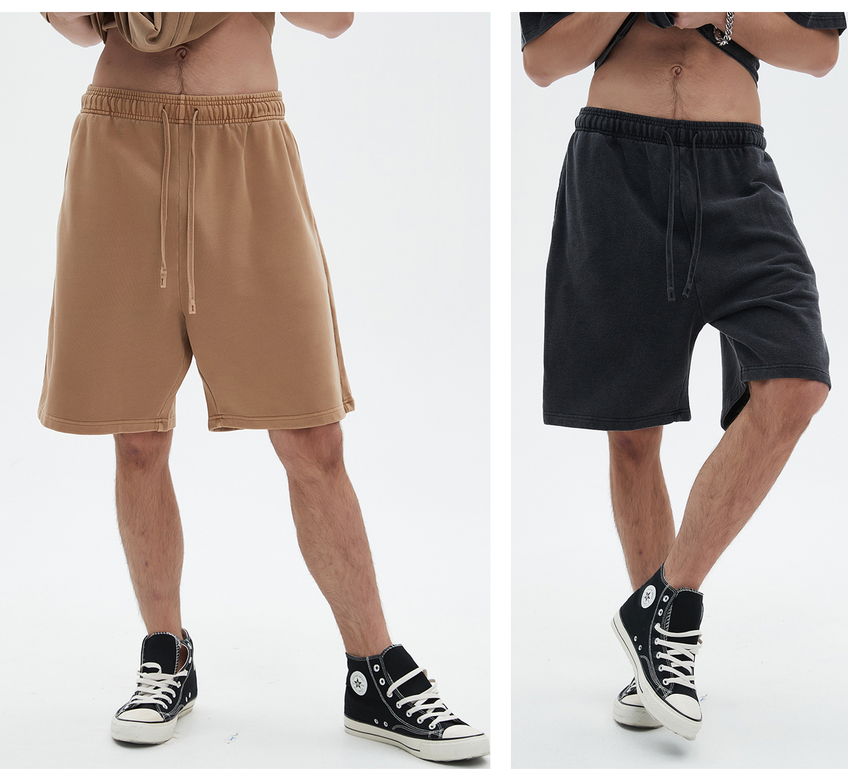 #7680 Heavy Weight 420Gsm Vintage Wash Cotton Terry Shorts 39