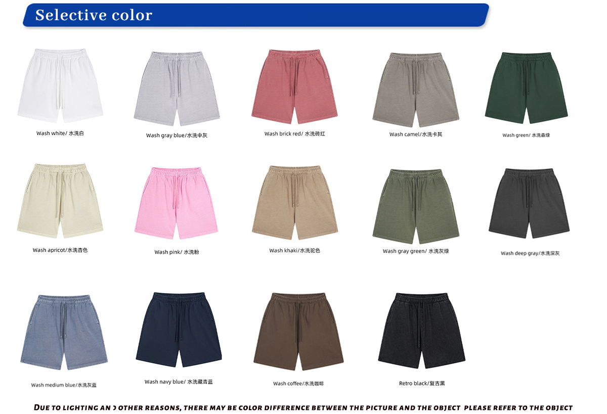 #7680 Heavy Weight 420Gsm Vintage Wash Cotton Terry Shorts 9