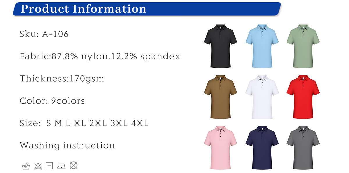 #A106 Slim Fit 170GSM Stretch Unisex Polo 6