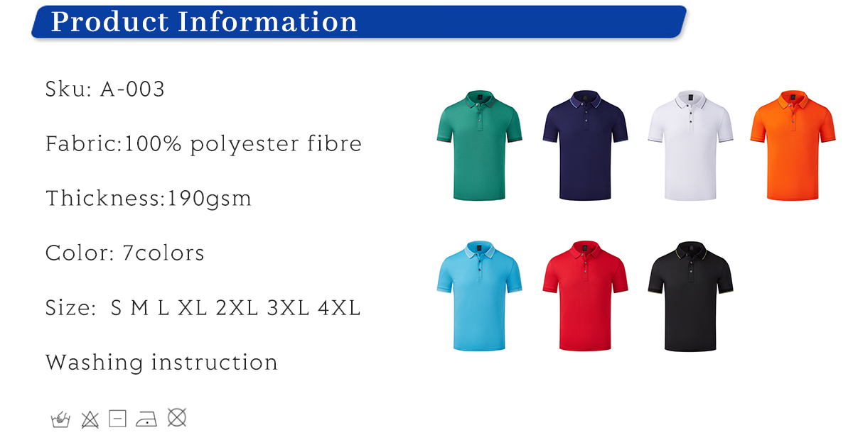 #A003 Quick Dry 190GSM Unisex Slim Fit Polo 7