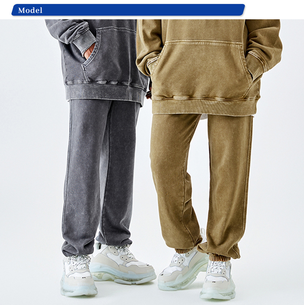 #A3087KK 350GSM Cotton Terry Acid Wash Unisex Sweatpants 20