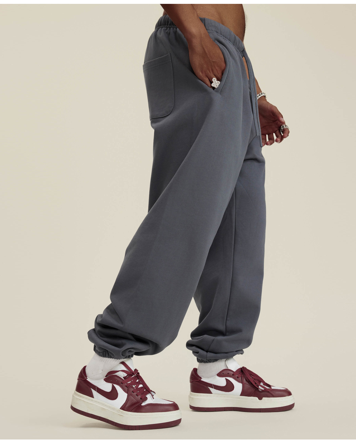 #3117 Thick 440Gsm Brushed Cotton Terry Sweatpants 32