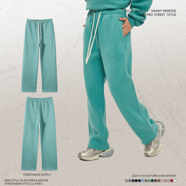 #7718 Cotton Fleece 350Gsm Straight Leg Sweatpants 5