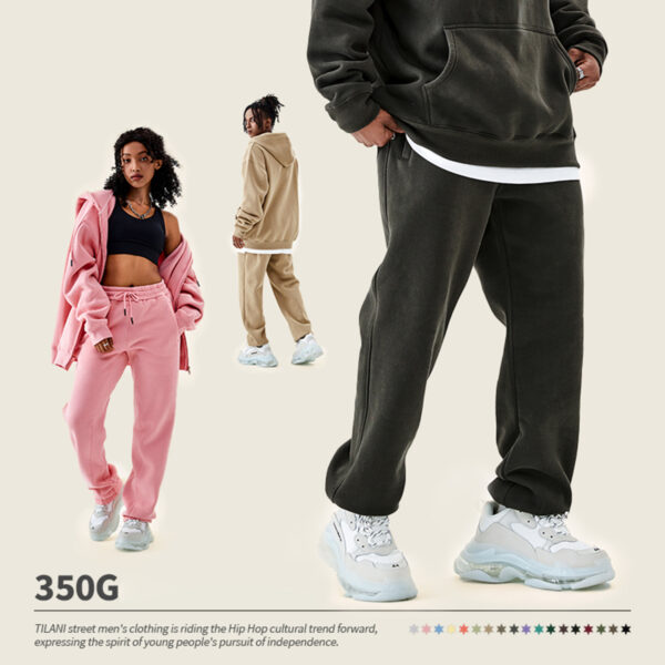 #A3086AA Cotton Fleece 350Gsm Unisex Sweatpants 4