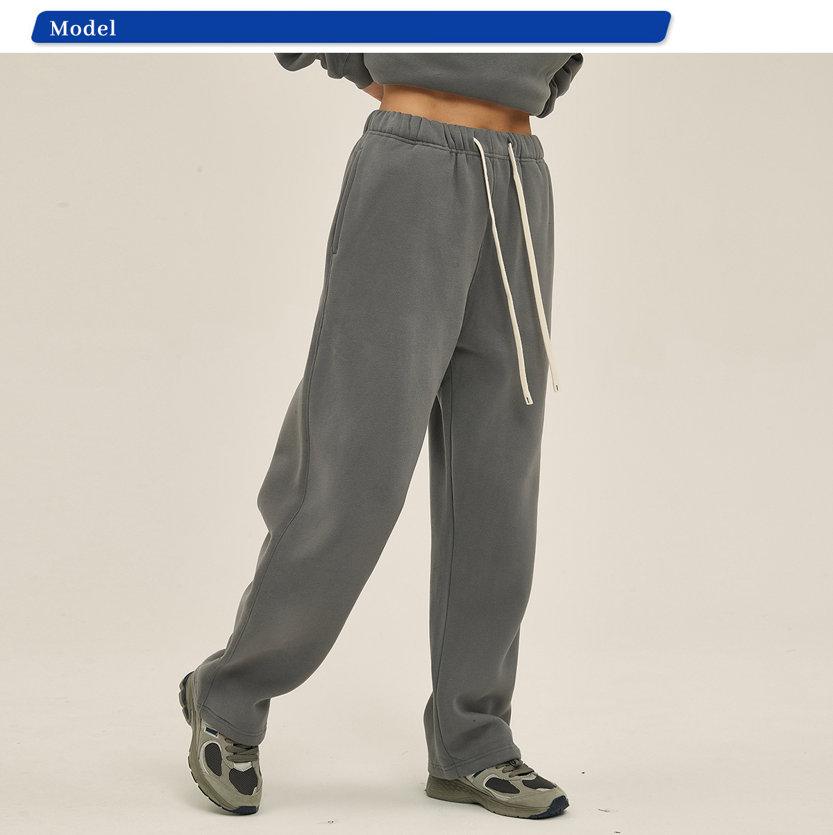 #7718 Cotton Fleece 350Gsm Straight Leg Sweatpants 34