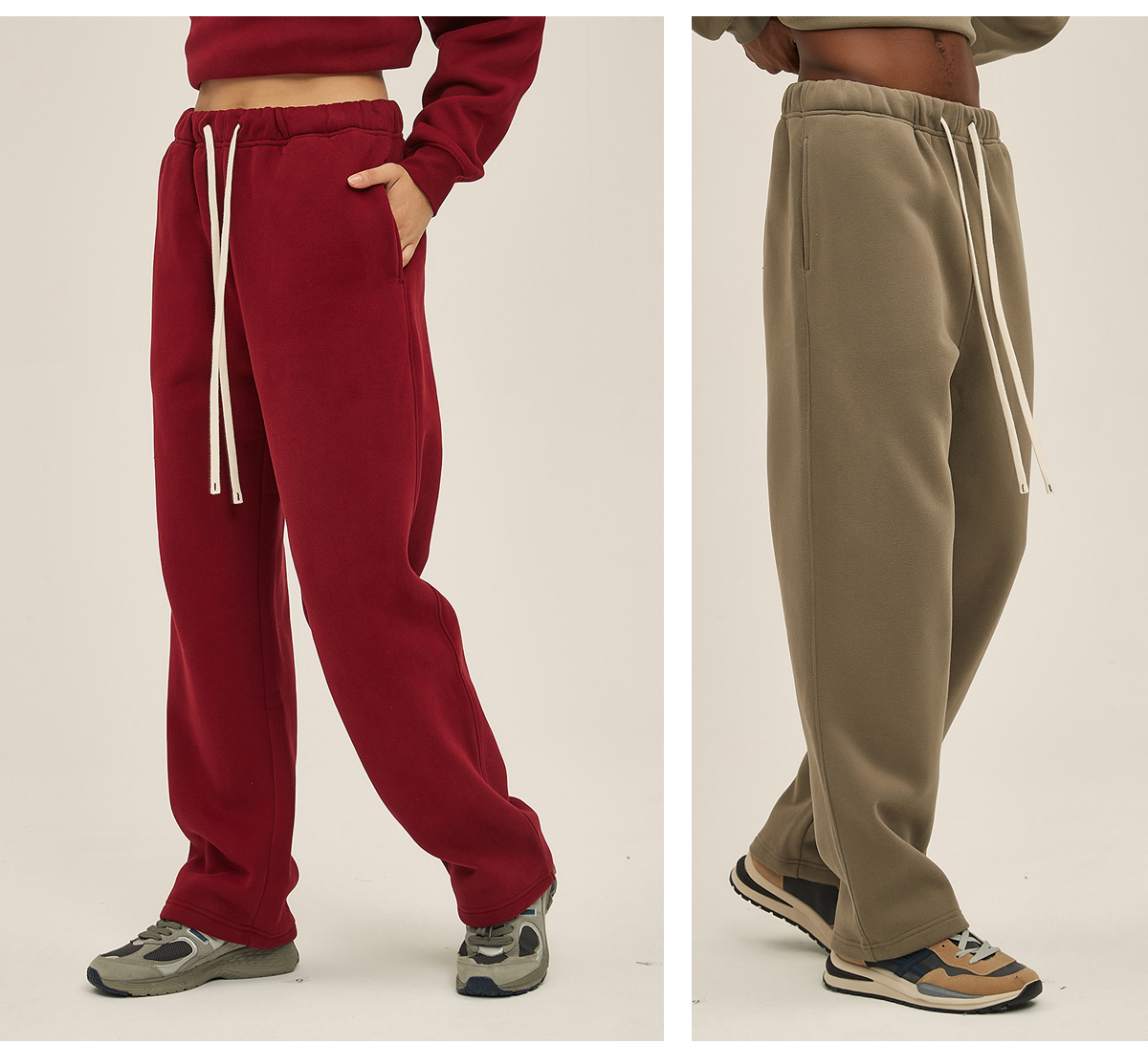 #7718 Cotton Fleece 350Gsm Straight Leg Sweatpants 40