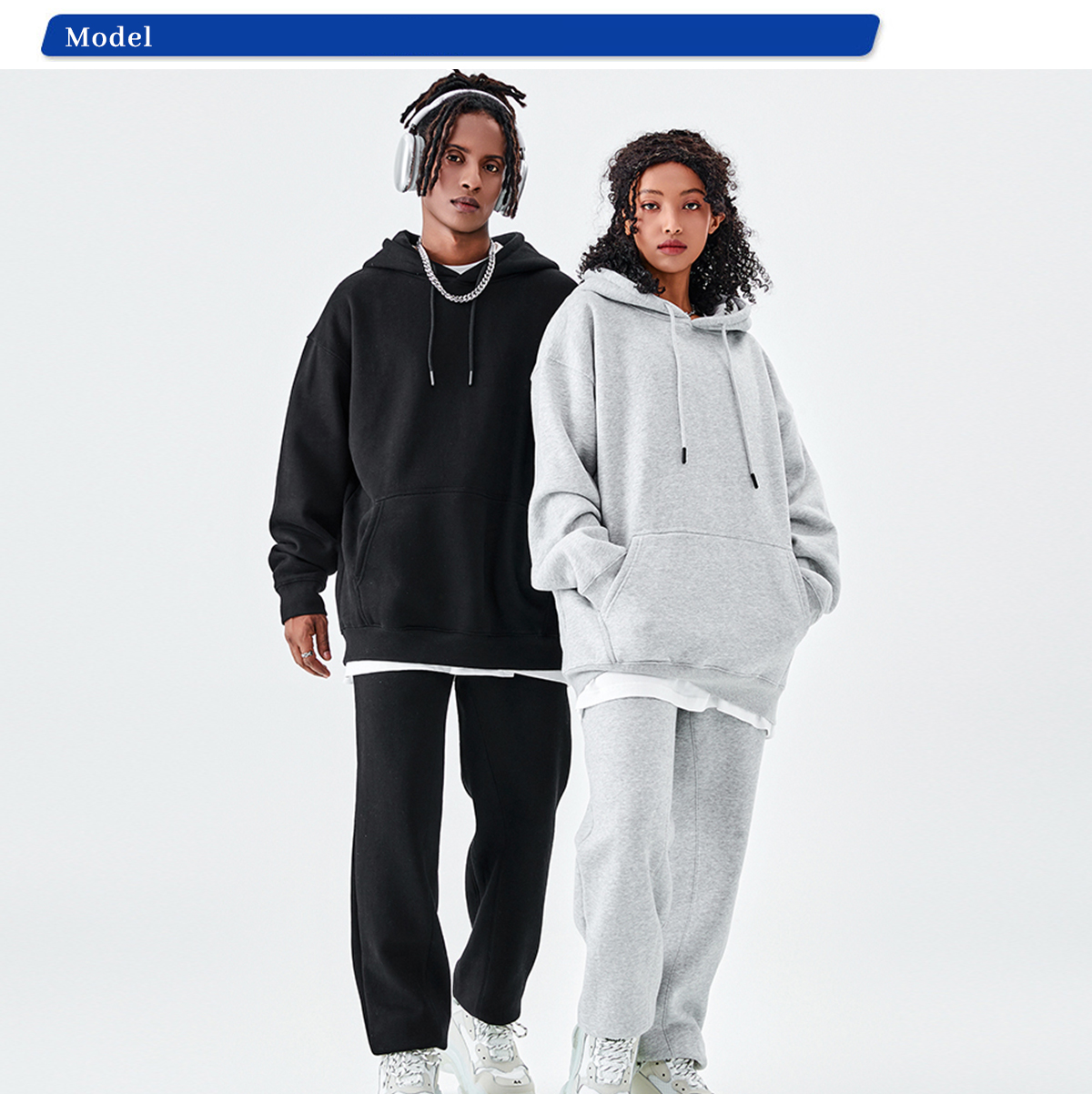 #A3086AA Cotton Fleece 350Gsm Unisex Sweatpants 19