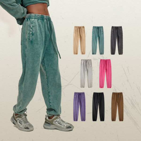 #7719 Cotton Terry 420Gsm Snow Wash Sweatpants