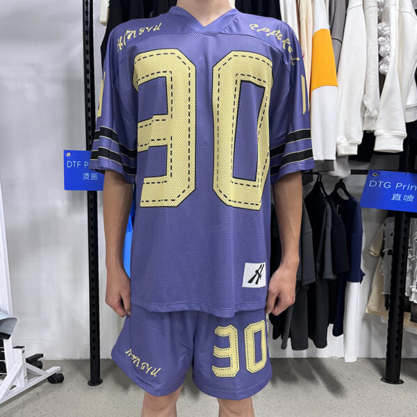 #YQ293 Streetwear Football Jersey Mesh Shorts Set 5