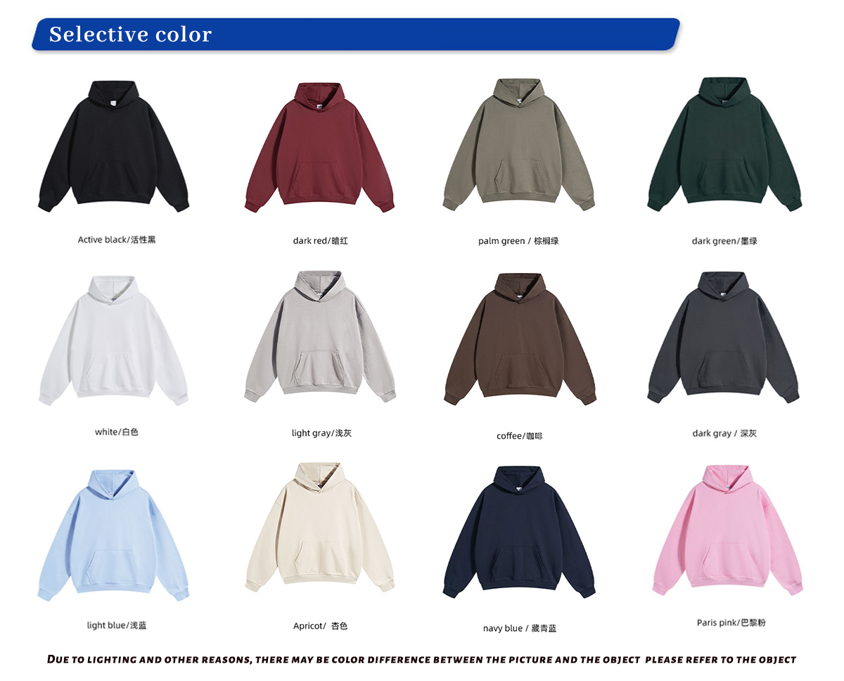 #2268 Thick Brushed Cotton Terry 430Gsm Oversized Hoodie 9