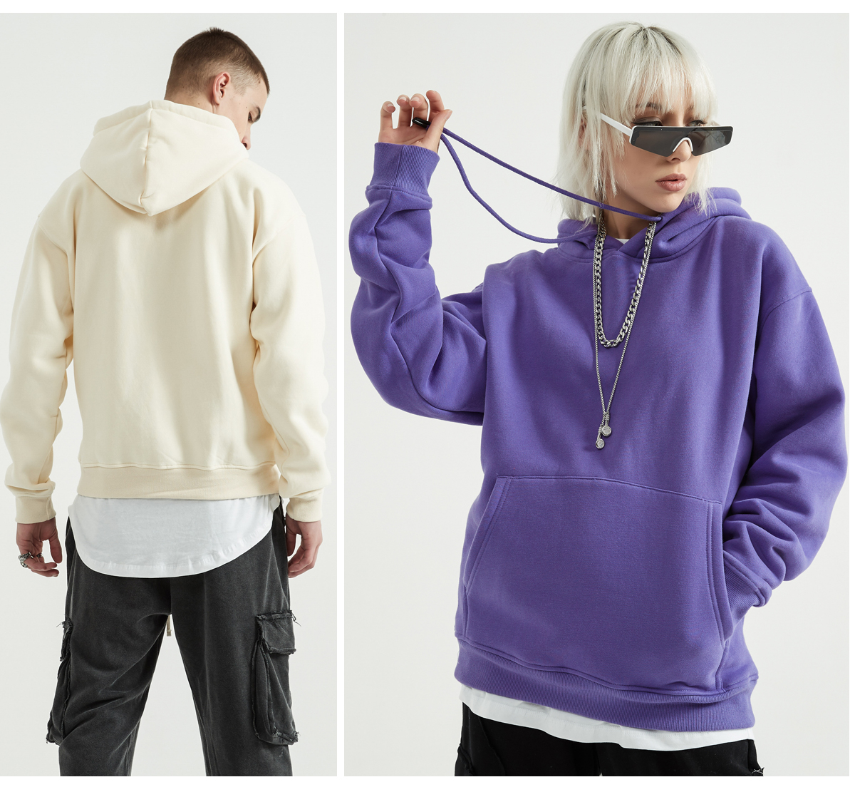 #2622 Oversized 345Gsm Fleece Hoodie for Winter 30