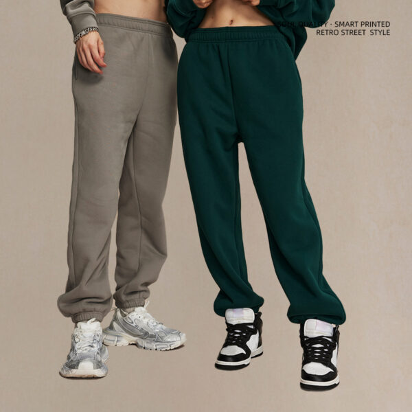 #7780 Thick 400Gsm Polar Fleece Jogger Sweatpants 1