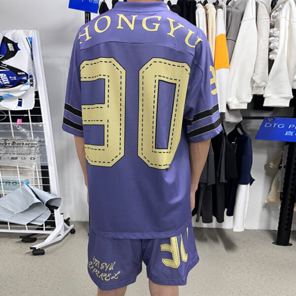 #YQ293 Streetwear Football Jersey Mesh Shorts Set 7