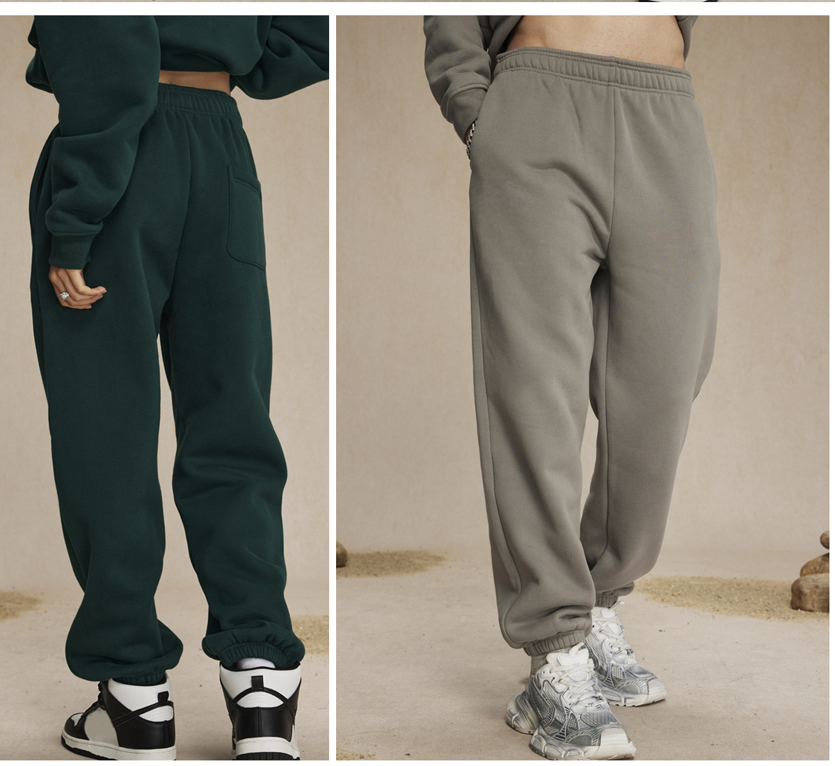 #7780 Thick 400Gsm Polar Fleece Jogger Sweatpants 24