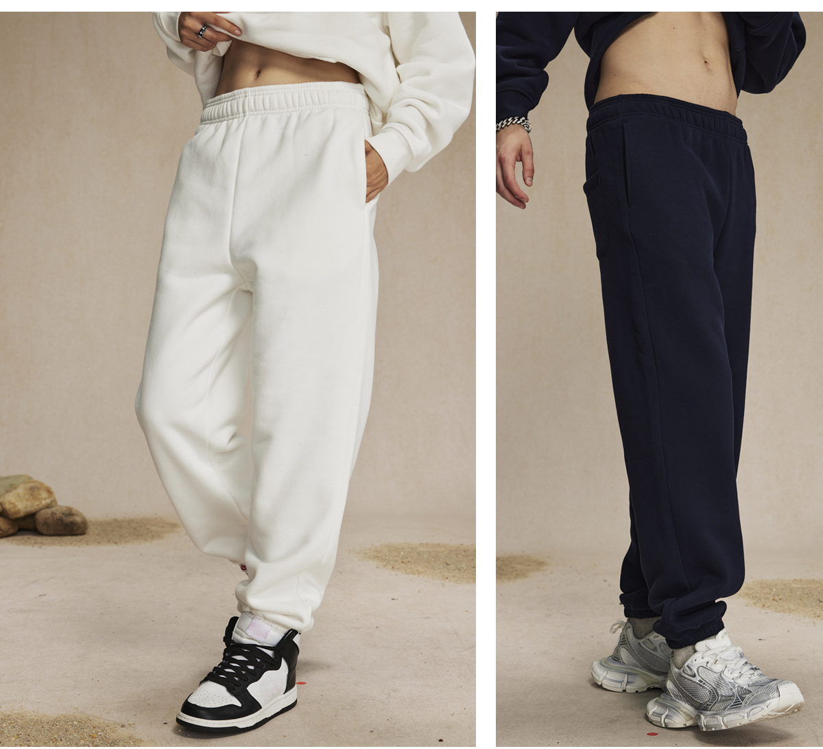 #7780 Thick 400Gsm Polar Fleece Jogger Sweatpants 28