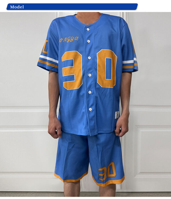 #YQ292 Streetwear 220GSM Baseball Shorts Set 1