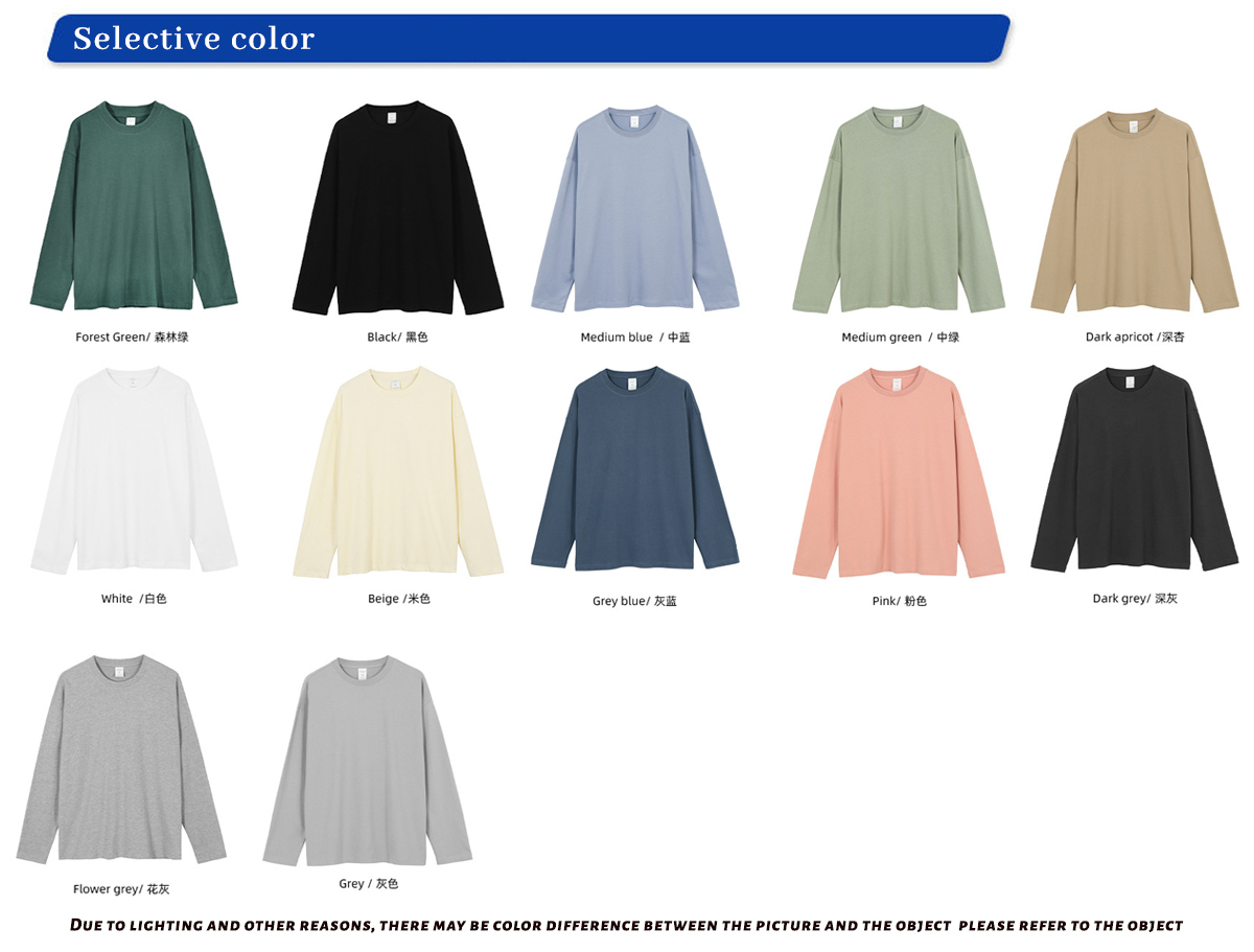 #2130 Cotton 230Gsm Oversized Long Sleeve Shirt 9