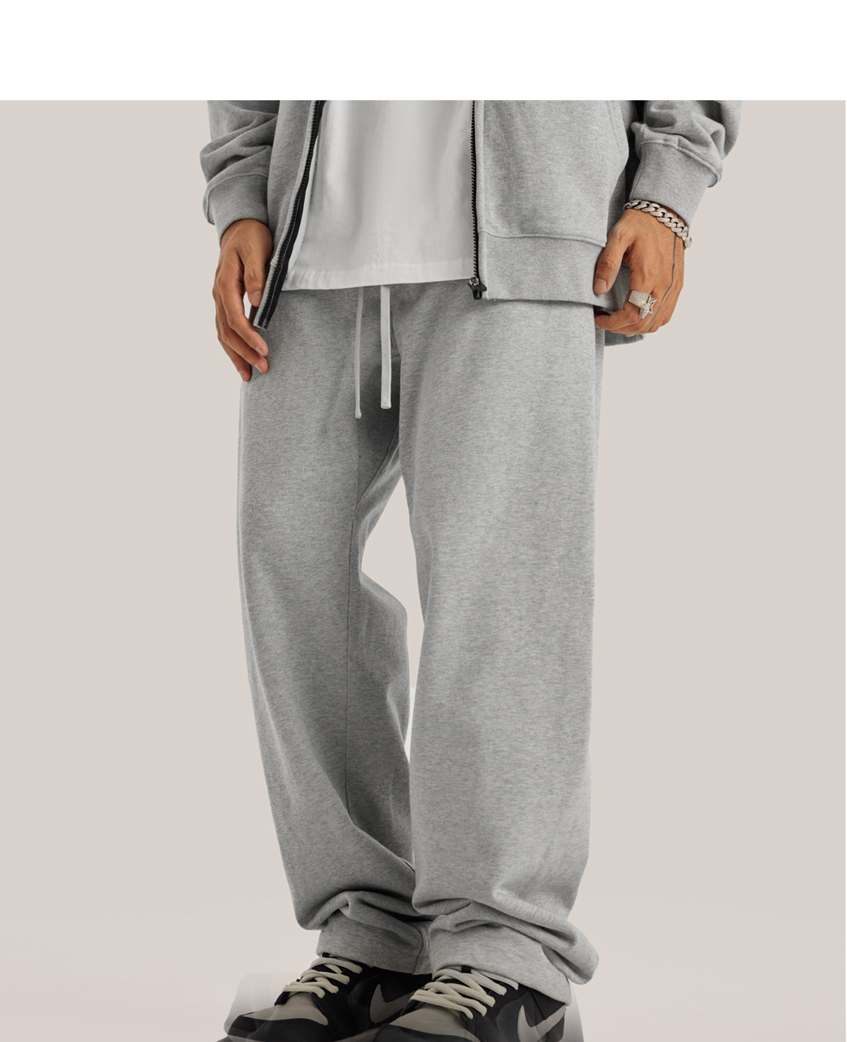 #2286 Thick Brushed Cotton Terry 445Gsm Straight Leg Sweatpants 25