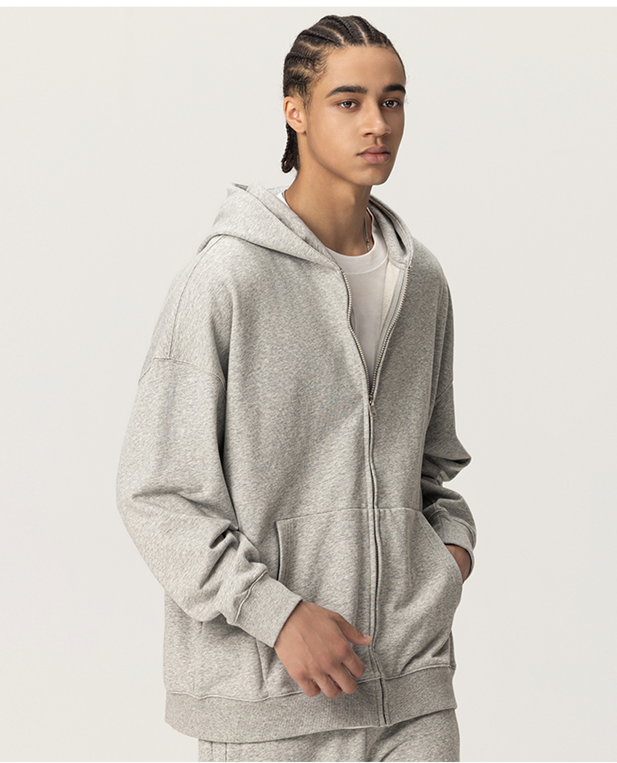 #DY007 Thick Terry 400Gsm Zip-Up Hoodie 33