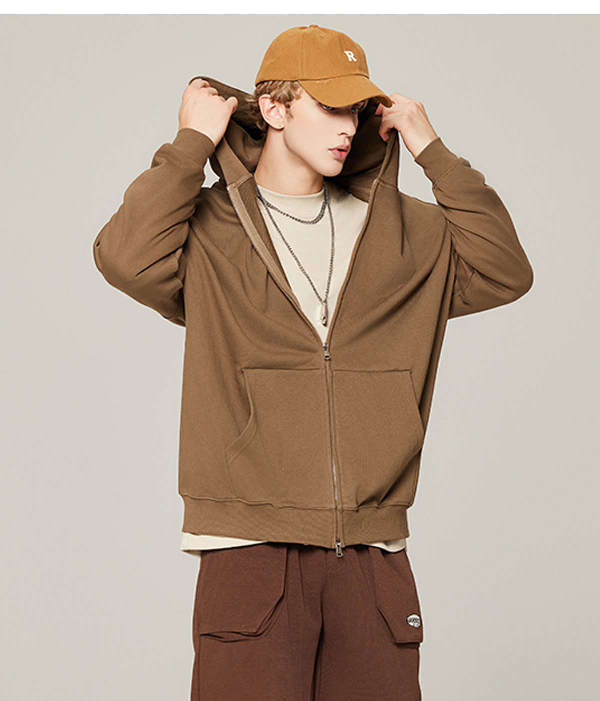 #DY007 Thick Terry 400Gsm Zip-Up Hoodie 35