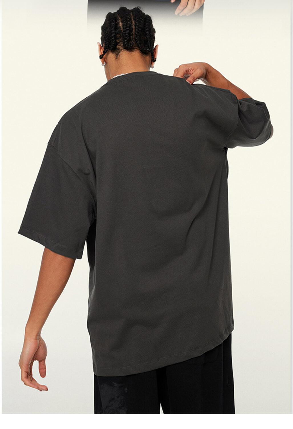 #S1953 Double Yarn Cotton 345GSM Oversized T-Shirt 25