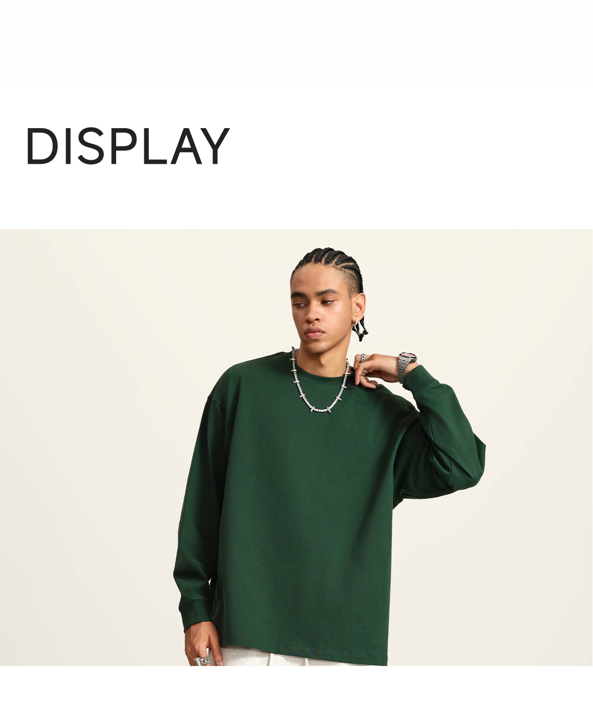 #W0186 Heavy Weight Cotton 425Gsm Long Sleeve T-Shirt 18