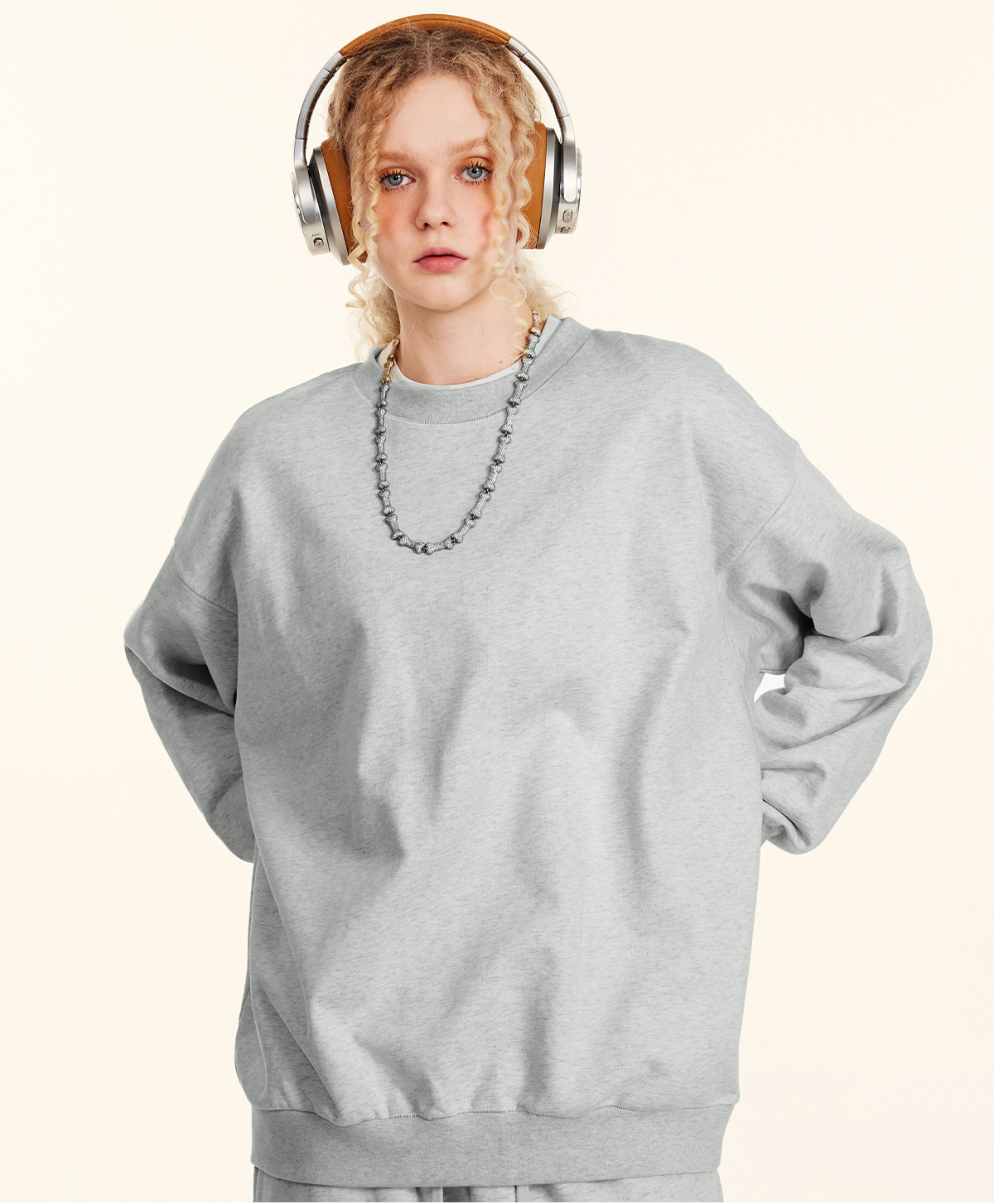 #W24130 Thick Terry 440Gsm Oversized Sweatshirt 22