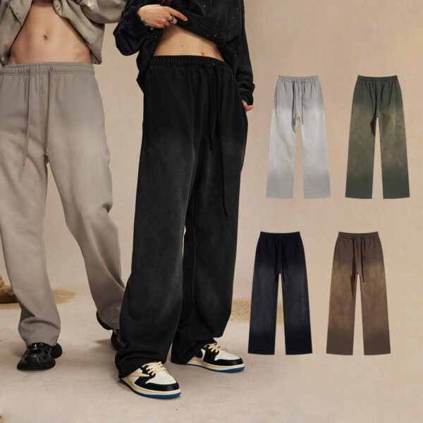 #7770 Terry 450Gsm Vintage Dyed Straight Leg Sweatpants 1