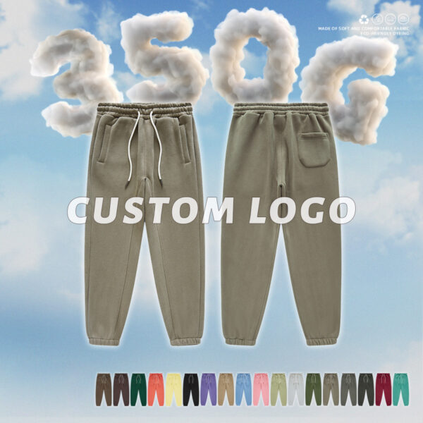 #A3040 Warm Fleece 350Gsm kids Sweatpants 2