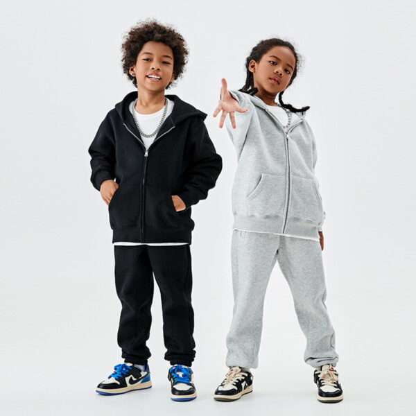 #A3040 Warm Fleece 350Gsm kids Sweatpants 6