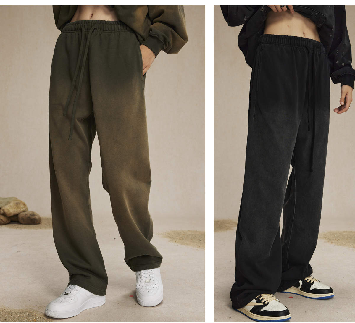 #7770 Terry 450Gsm Vintage Dyed Straight Leg Sweatpants 28