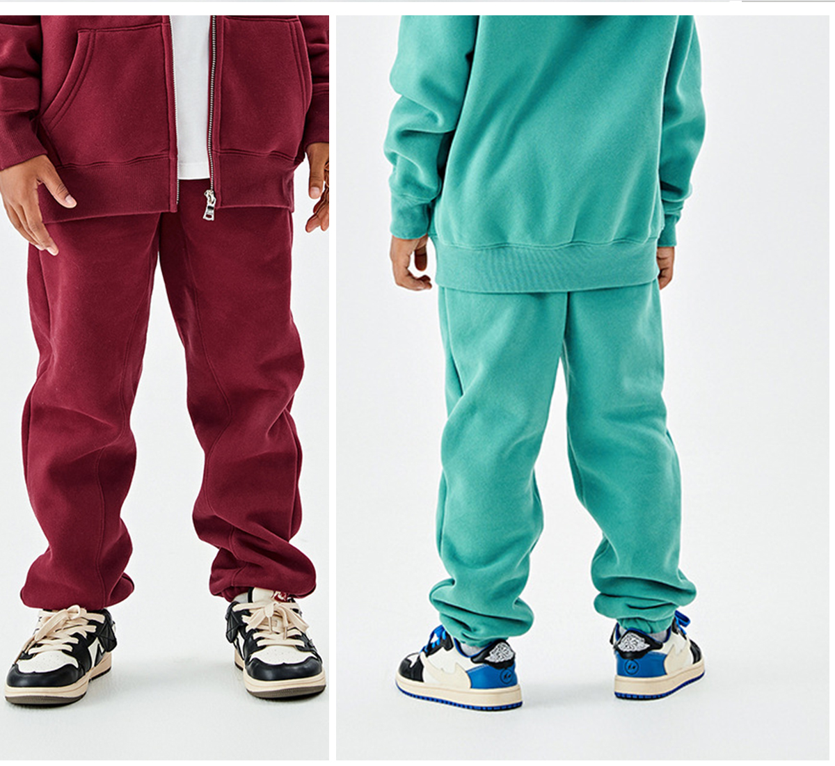 #A3040 Warm Fleece 350Gsm kids Sweatpants 25