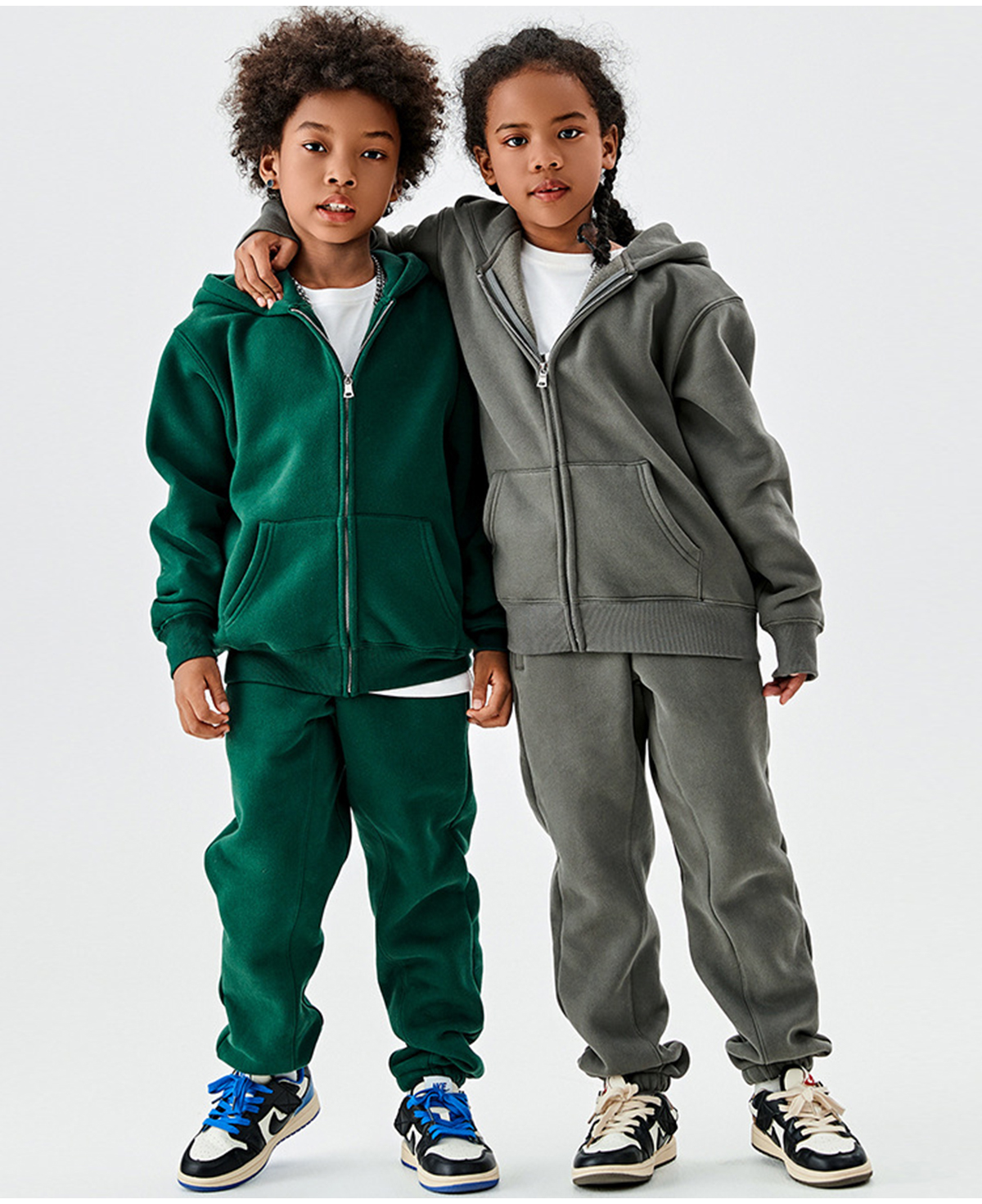 #A3040 Warm Fleece 350Gsm kids Sweatpants 27