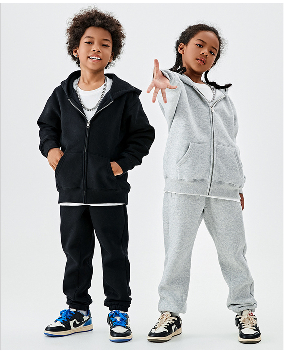 #A3040 Warm Fleece 350Gsm kids Sweatpants 31