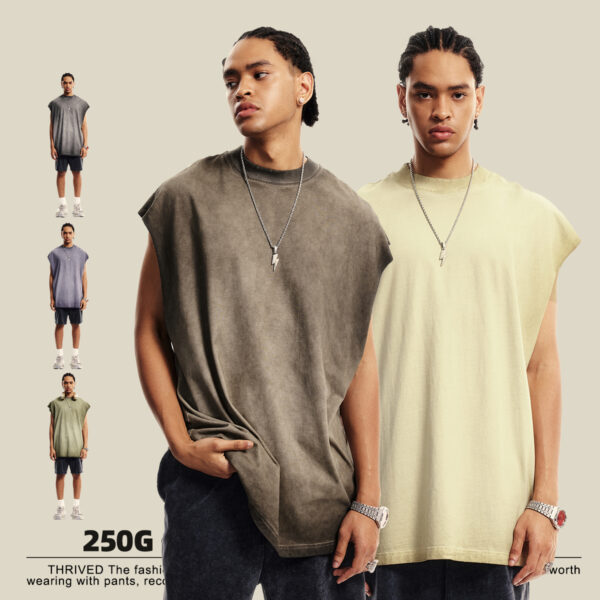 #S1531 Vintage Oversized 250gsm Cotton Vest 2