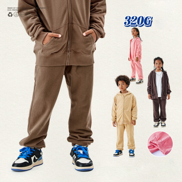 #A3050 Cotton Terry 320Gsm kids Sweatpants 4