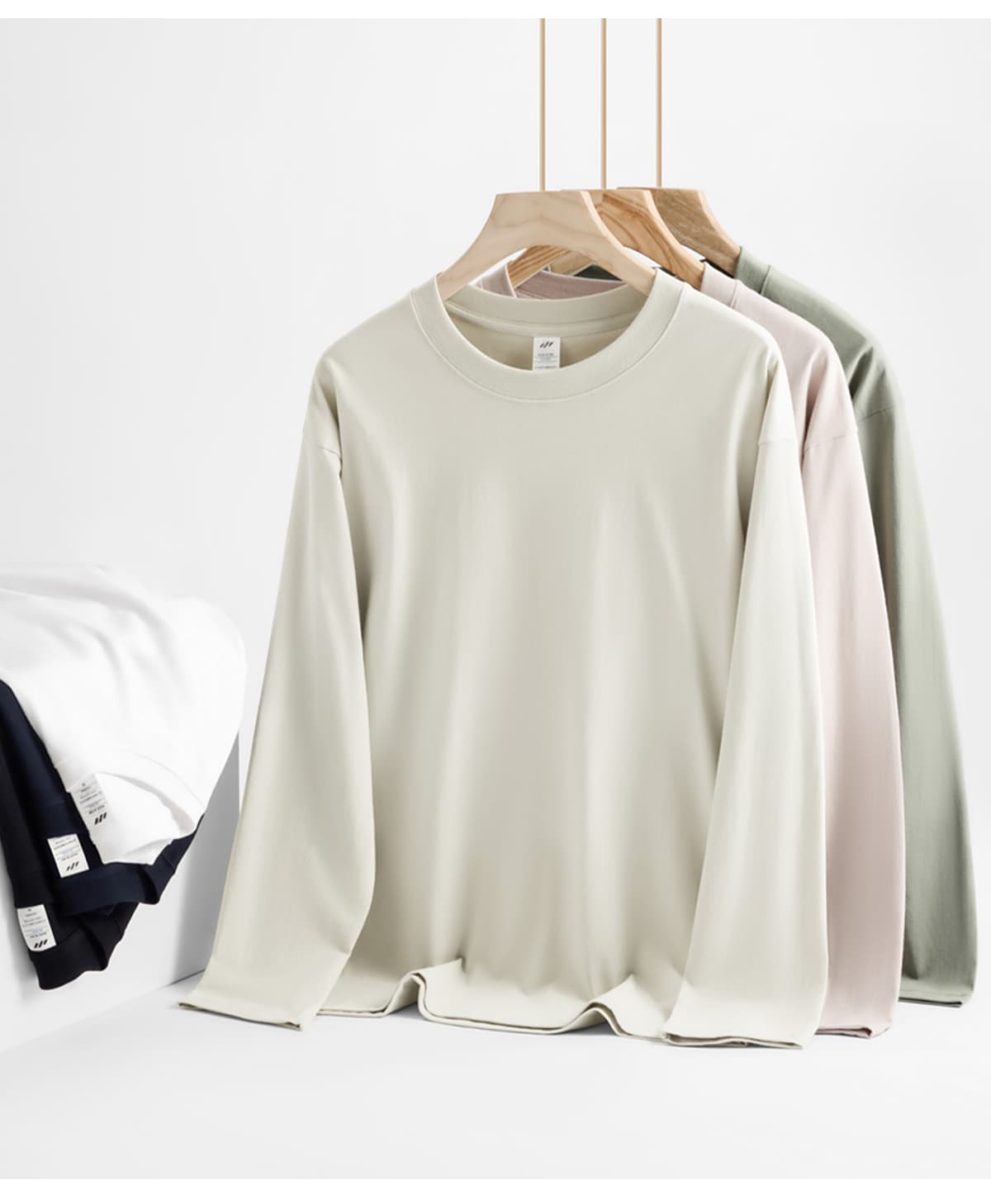 #04C Solid 230Gsm Cotton Long Sleeve T-Shirt 25