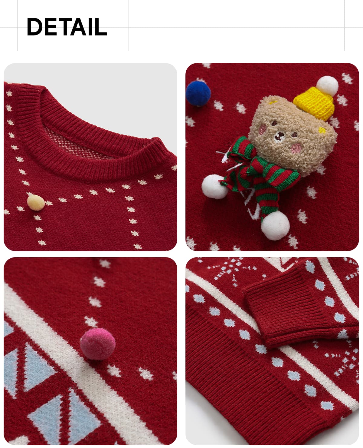 #10123W23 Christmas Collection Doll Pullover Sweater 19