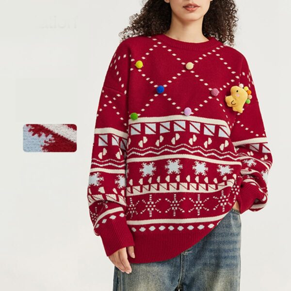 #10123W23 Christmas Collection Doll Pullover Sweater 9