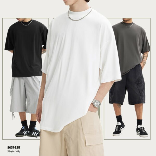 #8039S25 Golden Pima Cotton 145Gsm Oversized T-Shirt - Image 2