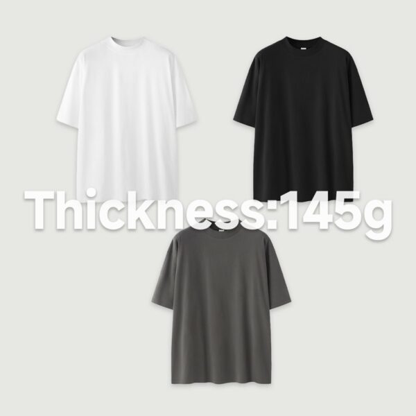 #8039S25 Golden Pima Cotton 145Gsm Oversized T-Shirt - Image 3